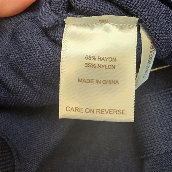 EVA MENDES Sweater Skirt Navy Blue Size Xl - Picture 10 of 12